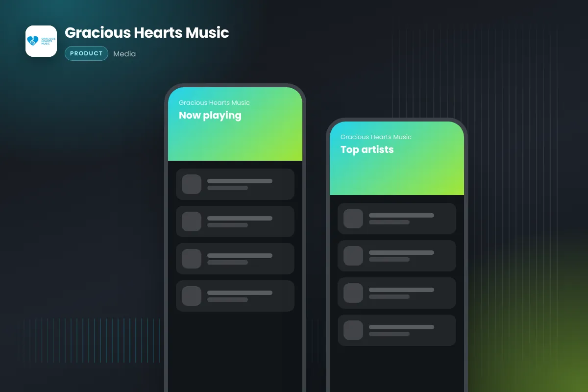 Gracious Hearts Music interface overview