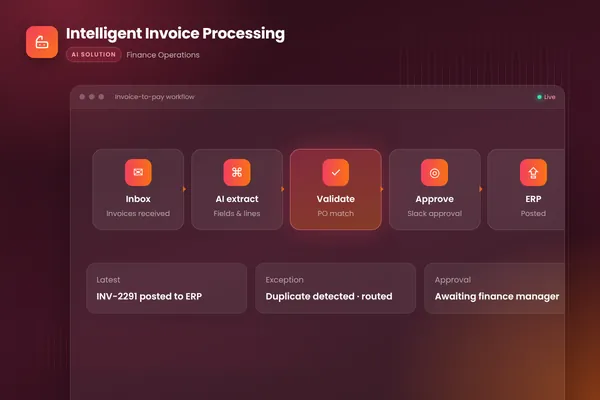 Intelligent Invoice Processing: An autonomous invoice-to-pay workflow for finance teams